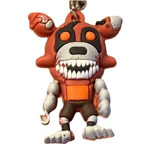 Five Nights At Freddys FNAF Keychain Figure 1.5" Foxy Brown Fox Pirate Rubber